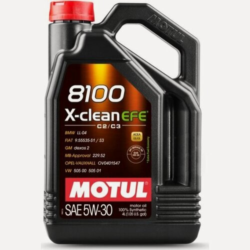 Изображение товара Моторное масло Motul 8100 X-Clean Efe 5W-30 синтетическое 4л (Вьетнам)