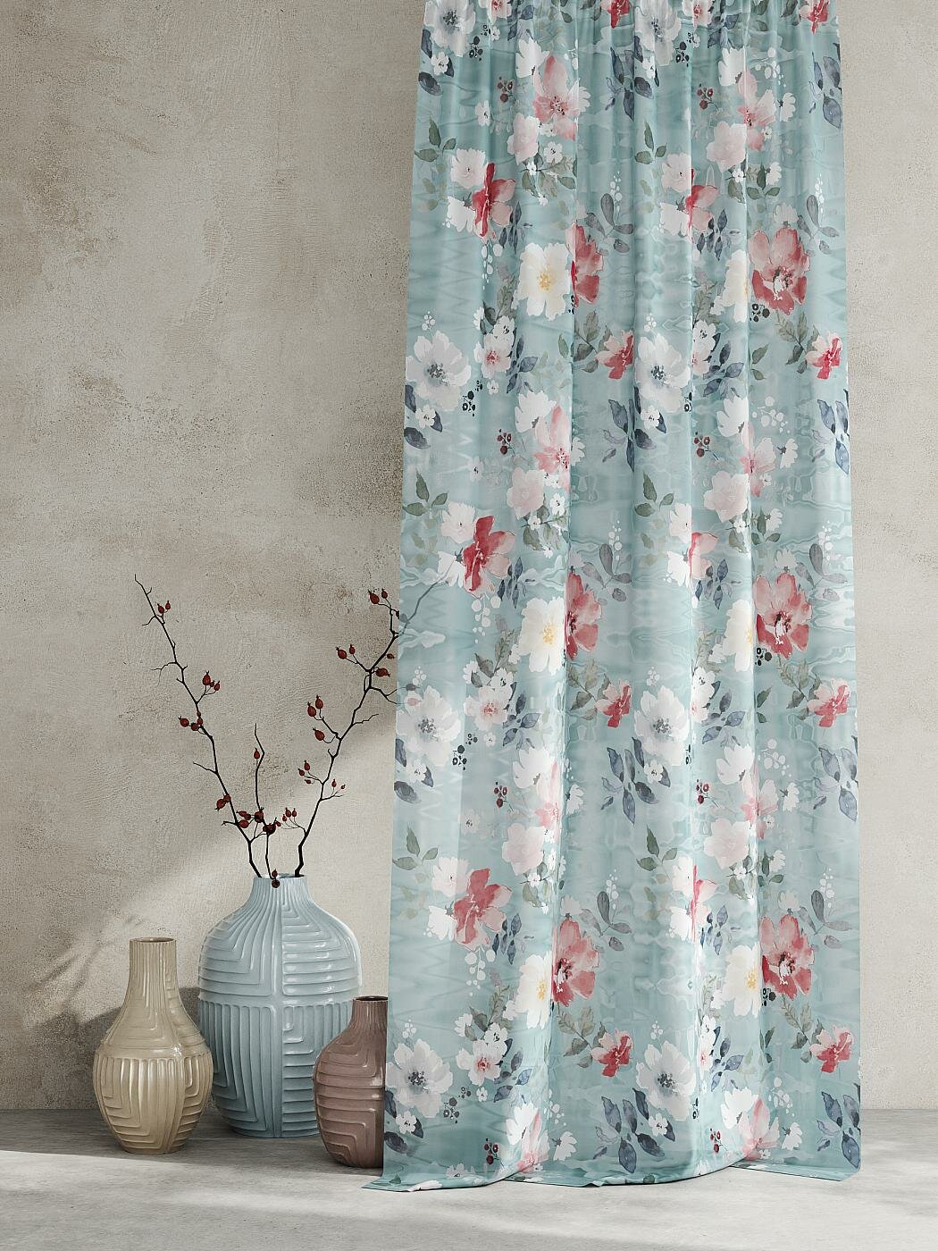 Штора для спальни и гостиной готовая 150x270 см с рисунком (595054-270)