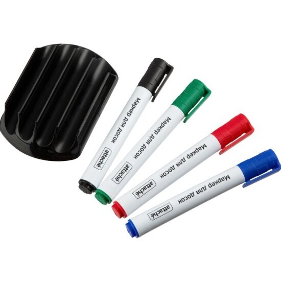 Набор Attache с магнитной губкой и 4 маркерами