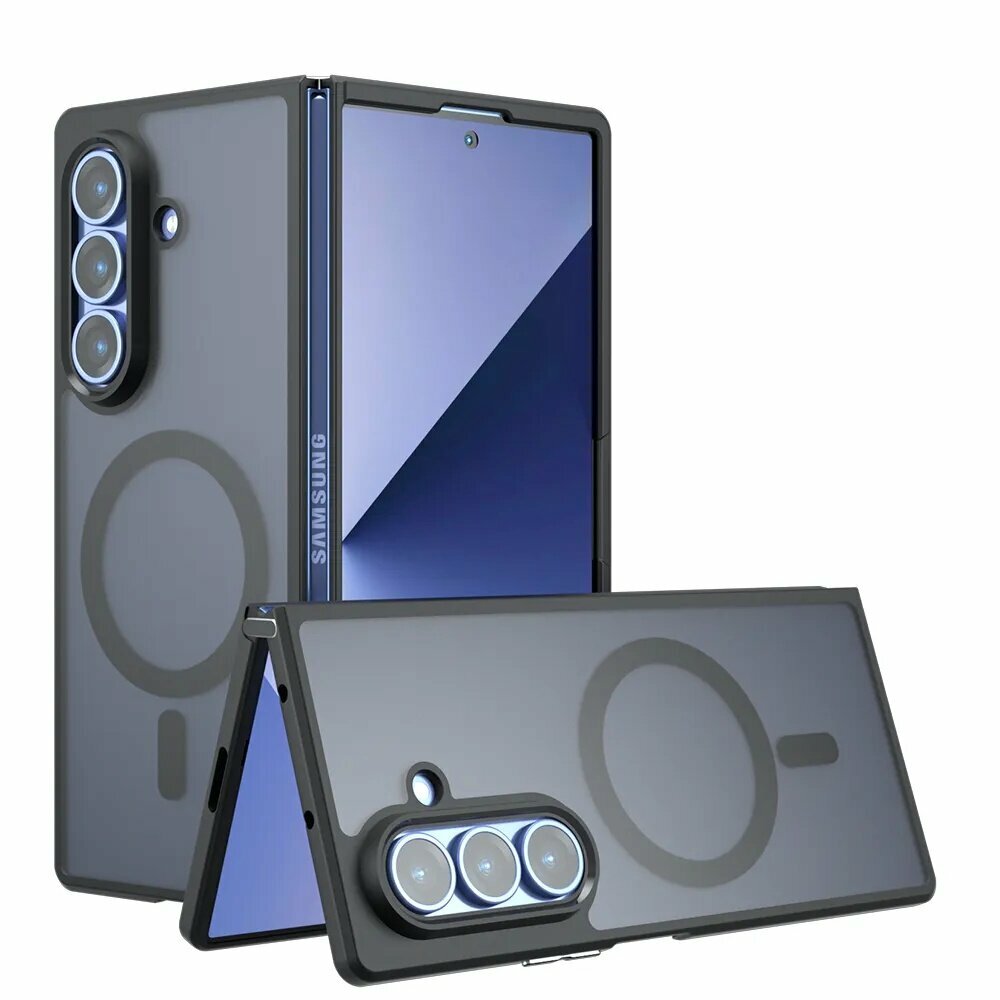 Чехол для Samsung Galaxy Z Fold 7 / Samsung Z Fold7 / Самсунг Галакси З Фолд 7 Высококачественный полупрозрачный Линия текучести противоударный чехол для телефона из ТПУ
