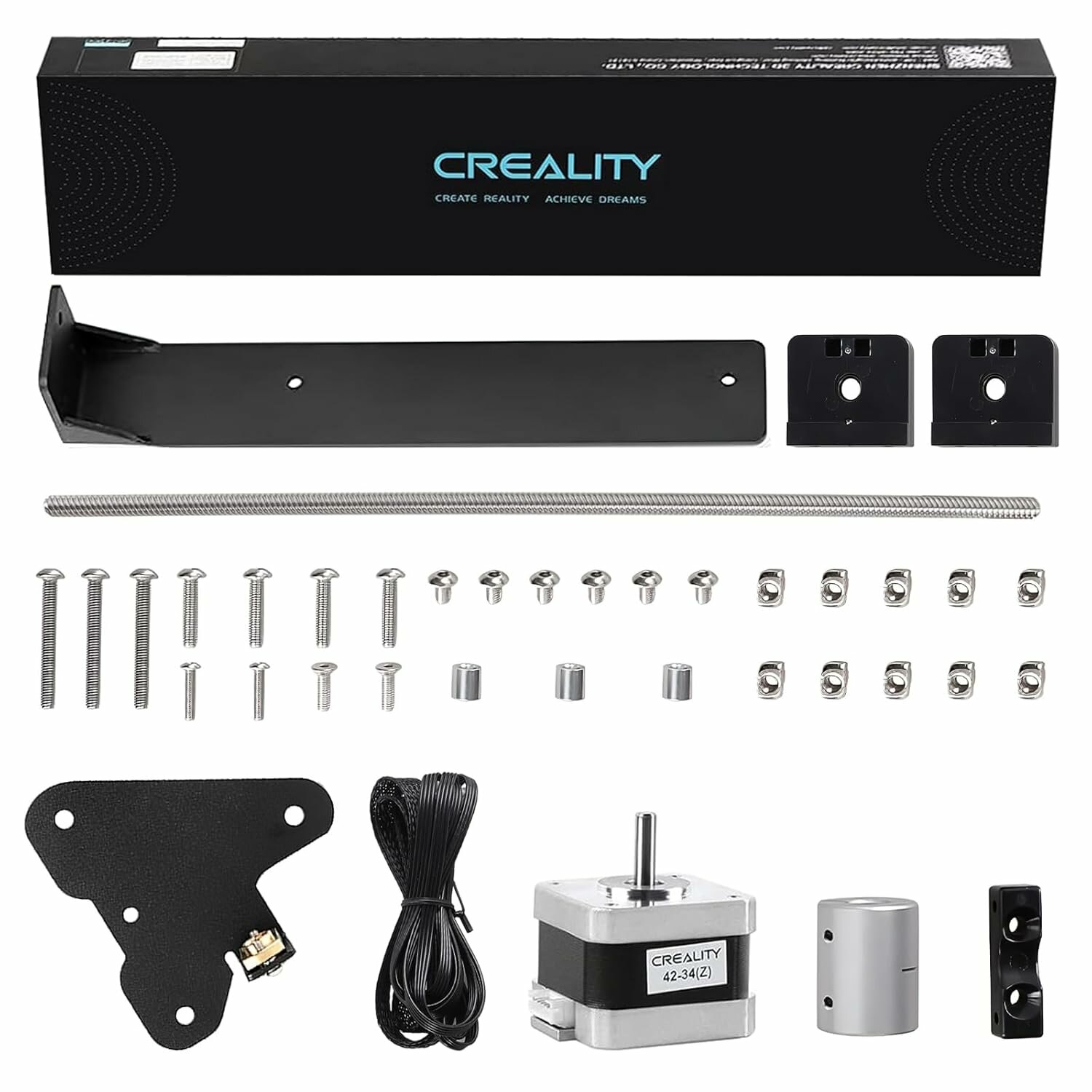 Комплект для обновления Creality Ender 3 Dual Z-axis с ходовым винтом, металлическим держателем блока питания и шаговым двигателем, аксессуарами для 3D-принтера Ender 3/3 V2/3 Pro/3 Neo/3 V2 Neo