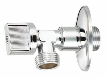 Кран шаровый 1/2"х3/4" Н/Н угловой бабочка для подключения с/т приборов с отражателем