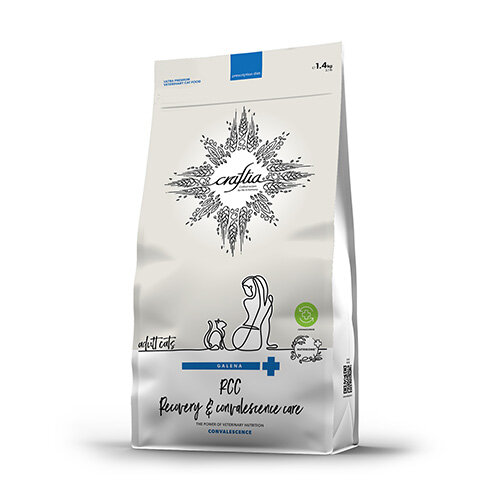 Craftia Galena Cat Recovery & Convalescence Care / Ветеринарный сухой корм Крафтия для кошек Поддержка в период Восстановления и Реабилитации фас. 1,4 кг