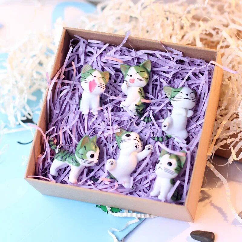 Милый сырный кот, украшение, милая частная модель кошки, кукла-кошка Xiaoqi, настольная кукла, маленькая фигурка,