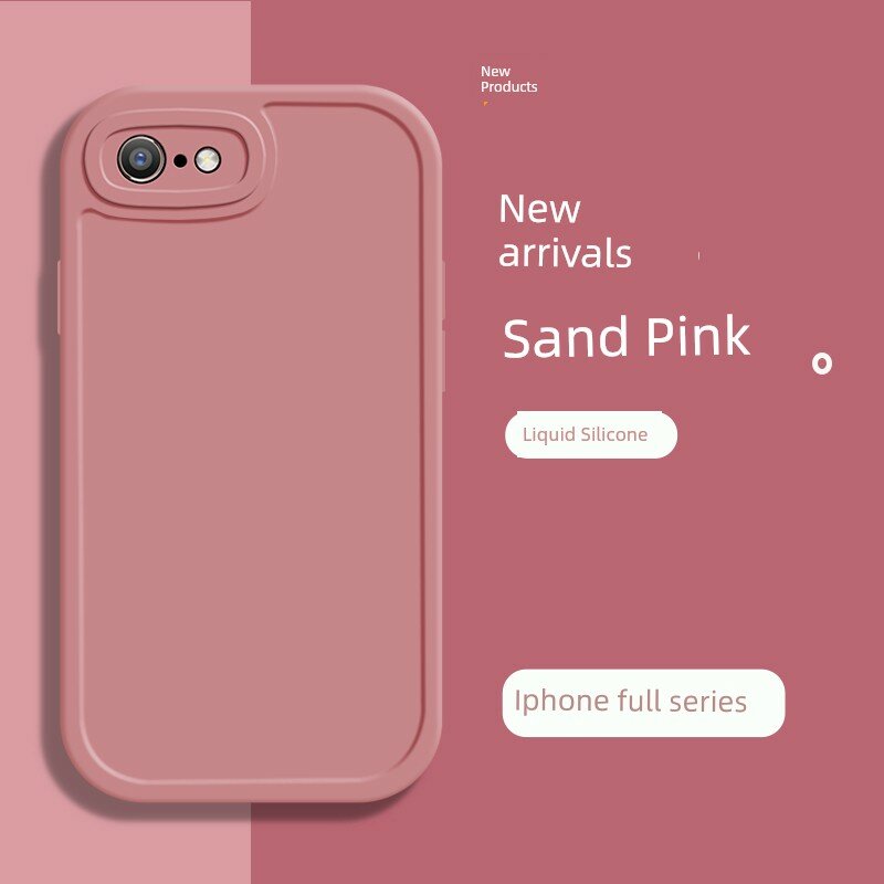 Чехол для iPhone 6 Plus из силикона, противоударный, песочный розовый, защитный, с анти-отпечатками пальцев