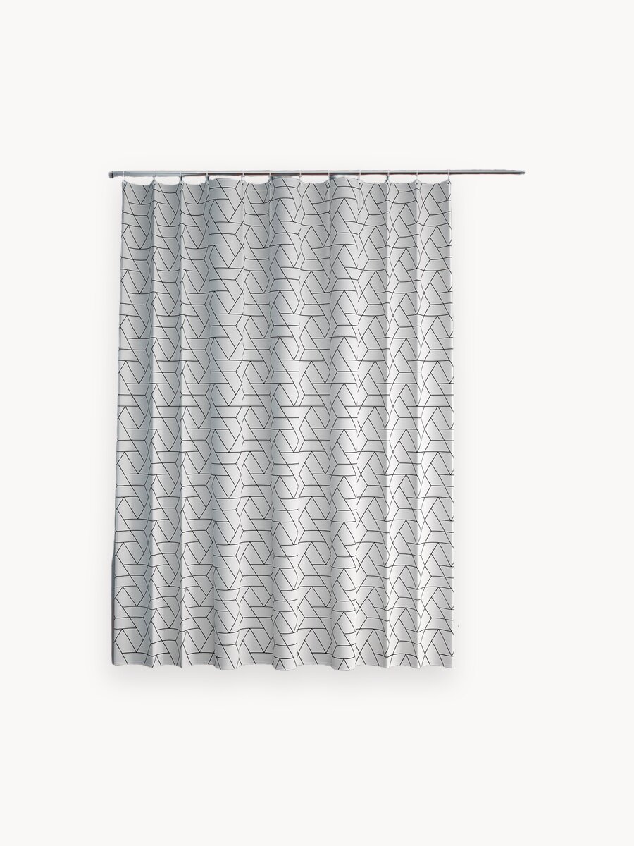 Штора для ванной IDDIS Base BB01P18i11 180x200 см тканевая водонепроницаемая с кольцами белая