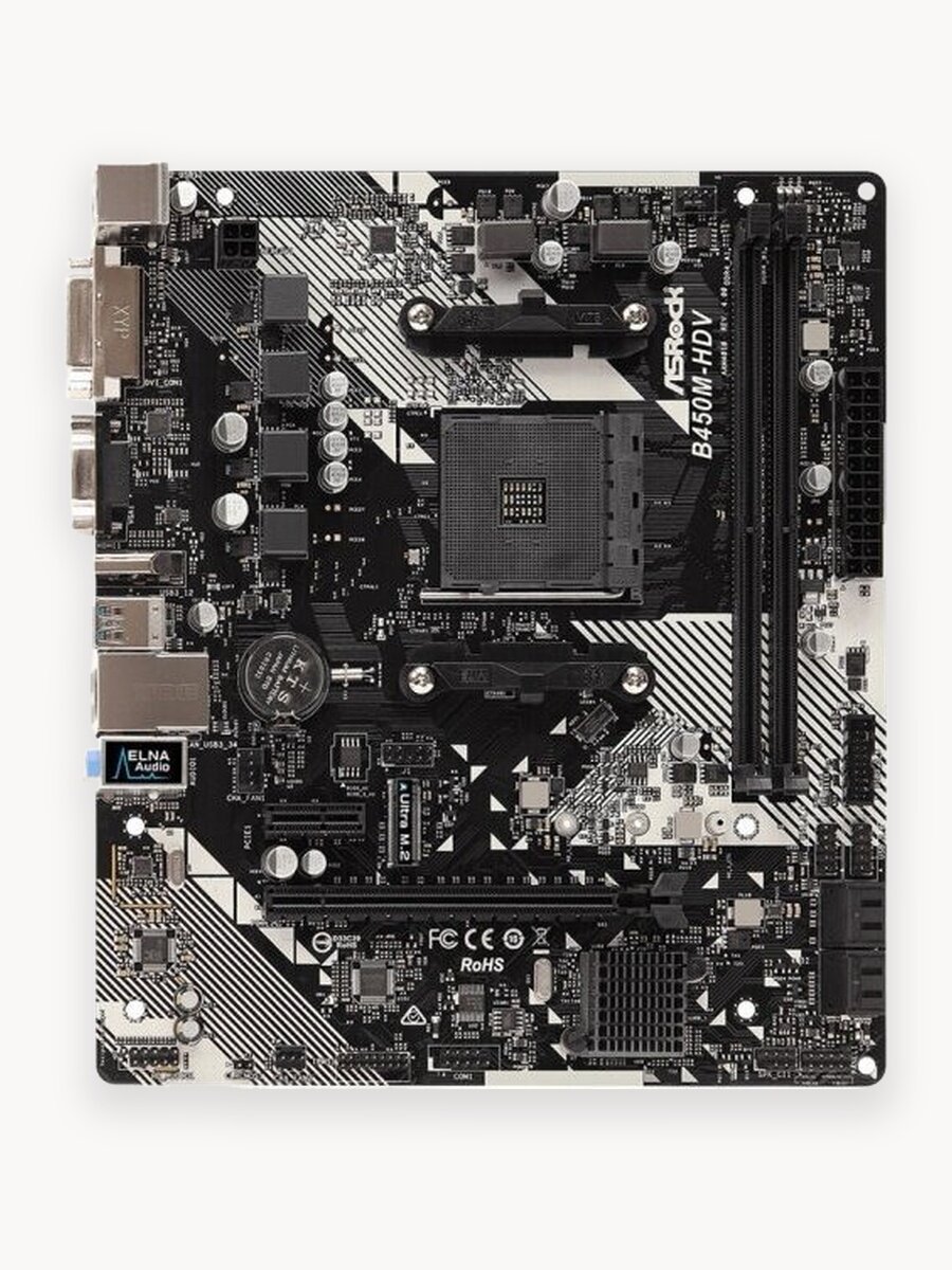 Материнская плата Asrock B450M-HDV R4.0 (AM4, microATX)