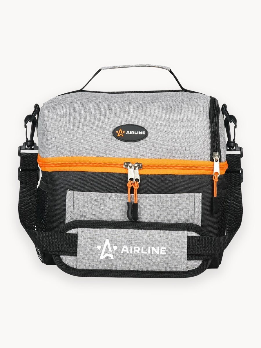 Сумка-холодильник (термосумка) PRO, 9л, 25*22.5*16.5см, водонепр, чер./сер. ADCB001 AIRLINE
