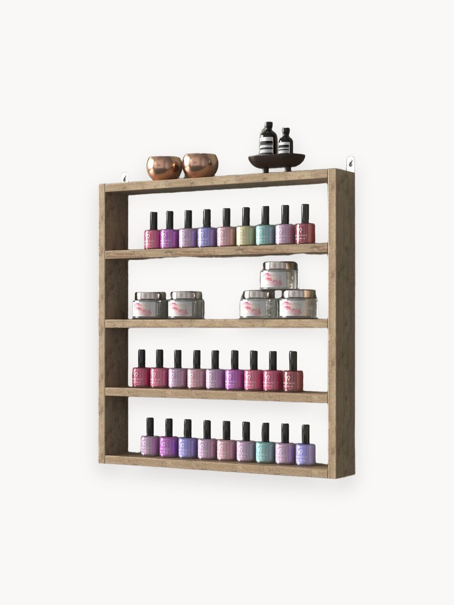 Полка настенная "Мини Лак", ЛДСП, бежевая, открытая, 52,8х50х7,5 см