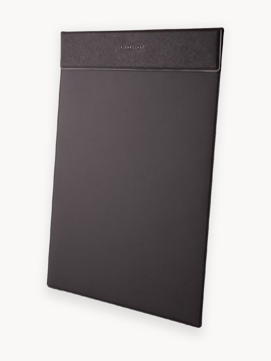 Папка планшет Flexpocket c магнитным зажимом для документов А4, цвет черный с гербом