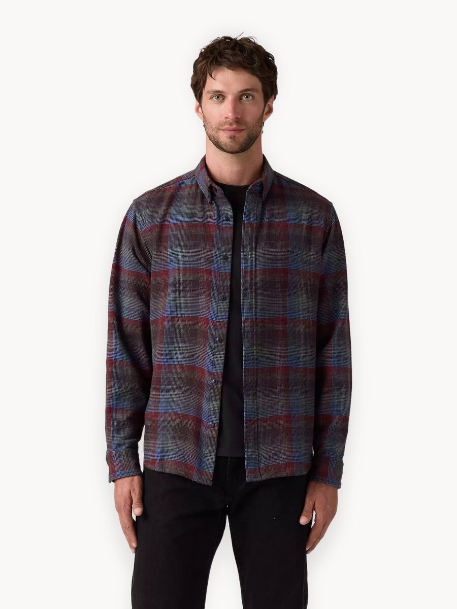 Рубашка Levi's, размер L, темно-синий/красный