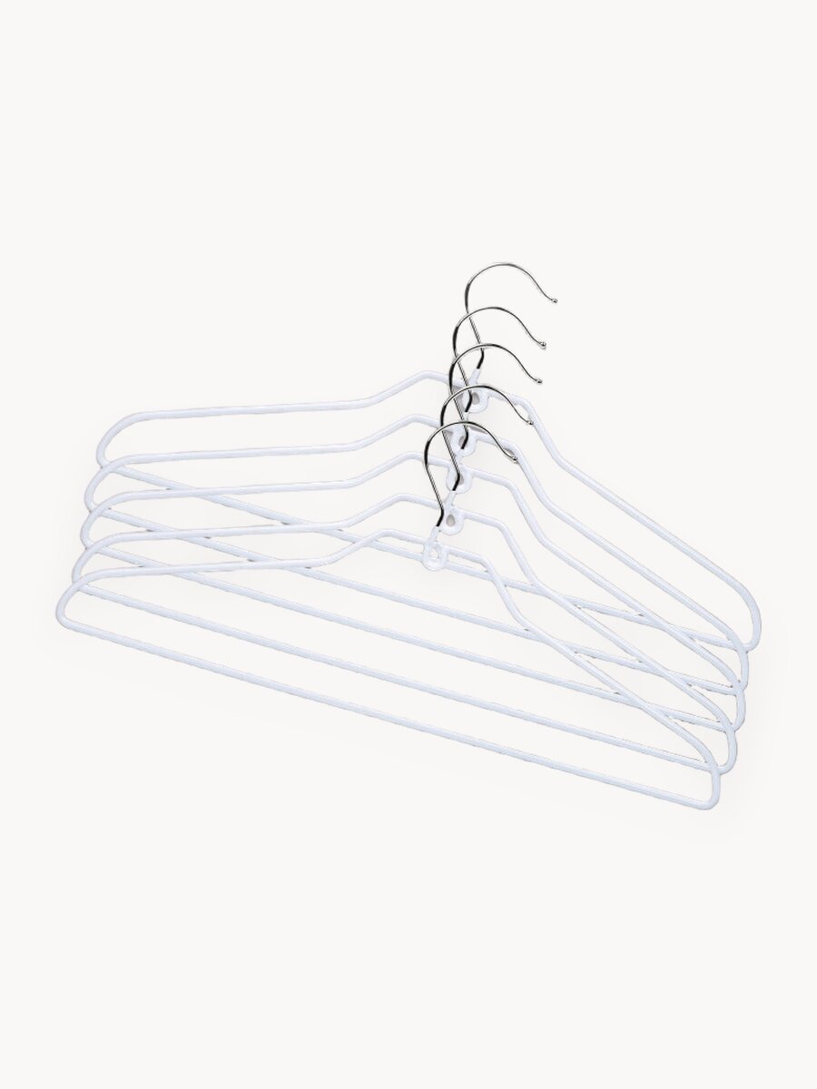 Набор вешалок, плечики универсальные "NEO WHITE" Attribute, 5шт, цвет белый