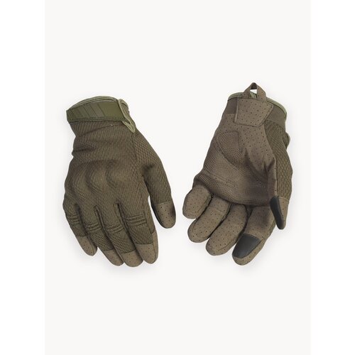 Перчатки с кевларовой нитью, цвет хаки, размер L (обхват ладони 22-24см)