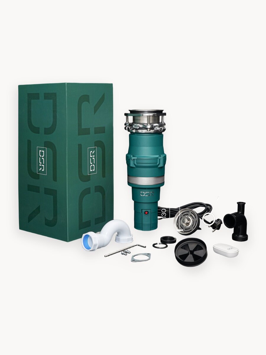 Измельчитель кухонный в раковину DSR MS-590F-3bolt, 590 Вт/ч, 1,55 л, 9кг/мин