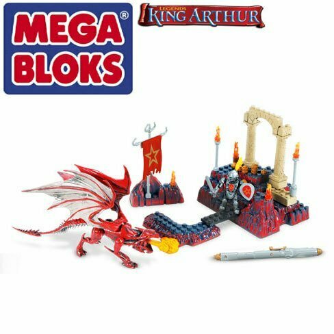 Конструктор Mega Bloks 96113 King Arthur Дуэль Гевейна с драконом — фото 1