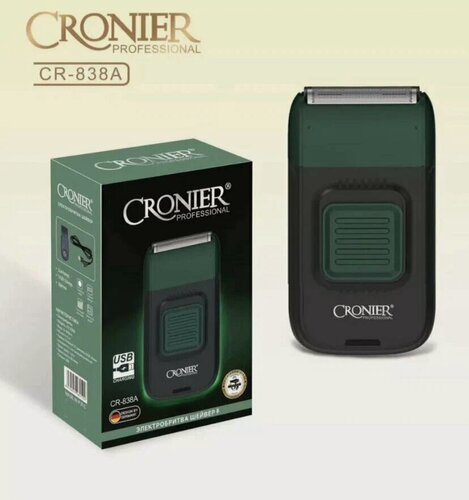 Изображение товара Электробритва портативная Cronier CR838A, аккумуляторная, Li-Ion, автономная работа до 120 мин