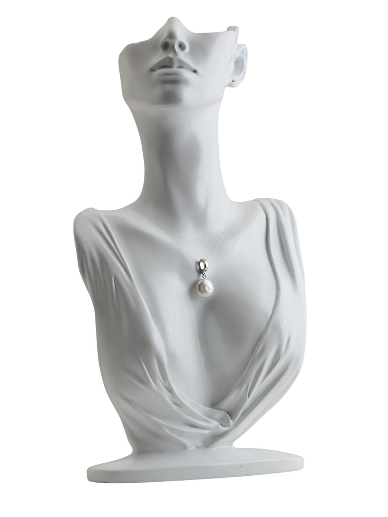 Подвеска ЖемАрт, жемчуг пресноводный культивированный, жемчуг культивированный, белый/серебристый — фото 1