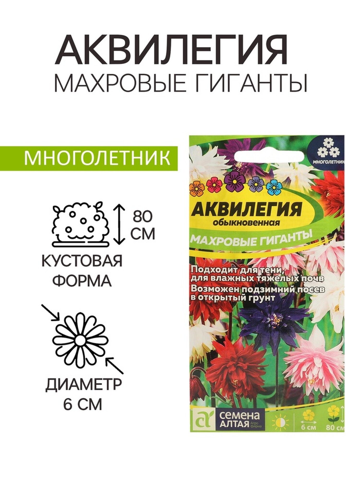 Семена цветов Аквилегия 