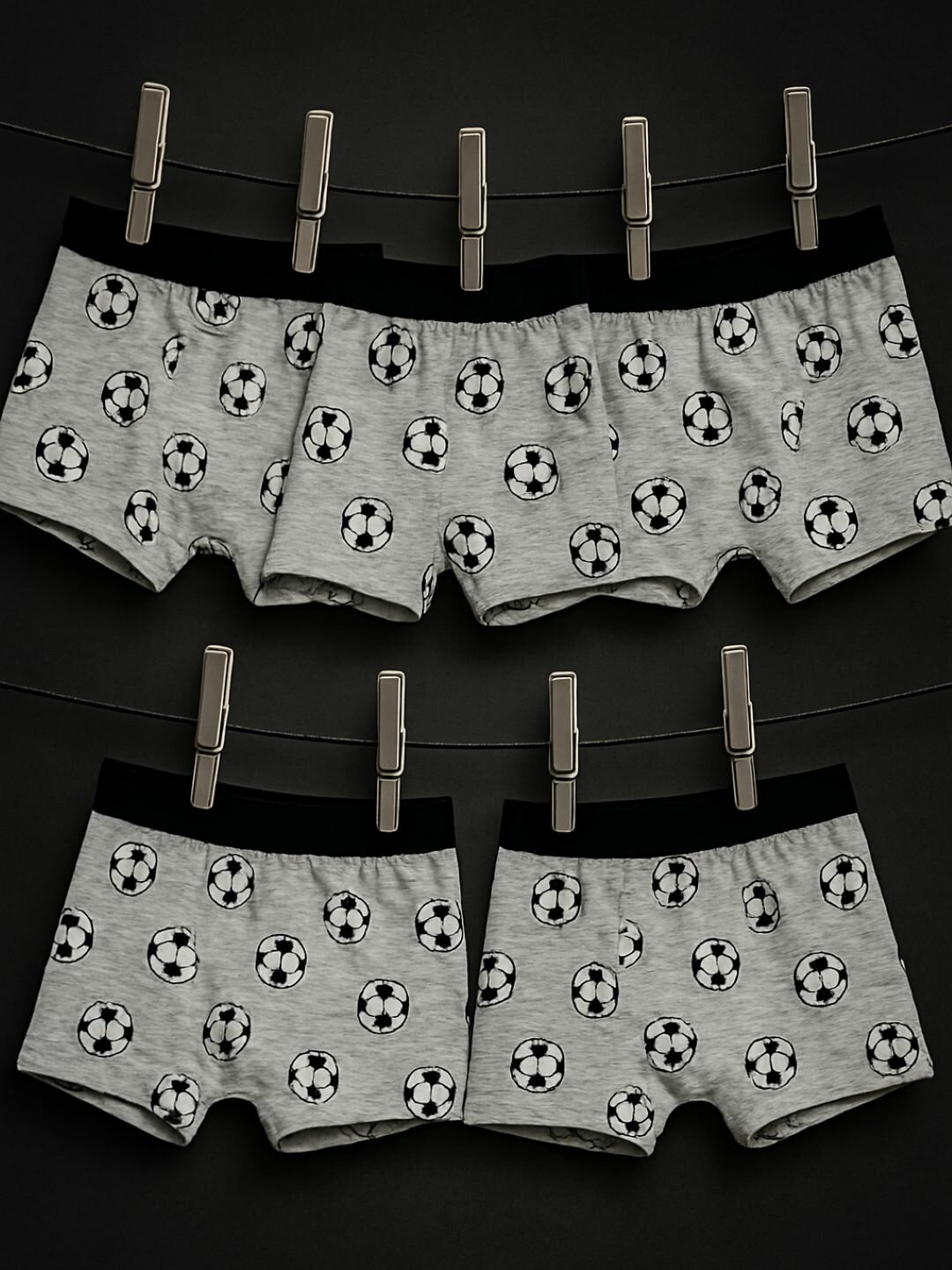 Трусы DNZ, 5 шт., размер 110, серый — фото 1