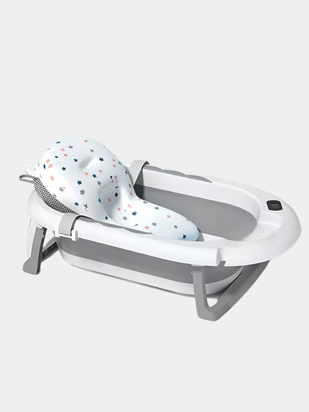 Детская ванночка для купания новорожденных, ванна, матрасик, термометр — фото 1