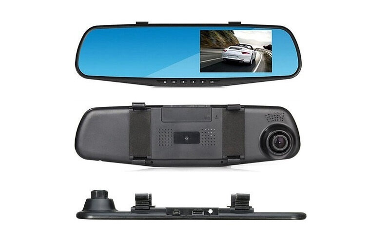 Видеорегистратор зеркало 3в1 Vehicl DVR с 2-мя камерами /Автомобильный видеорегистратор с камерой заднего вида / Регистратор автомобильный / Авторегистратор / Регистратор зеркало / Видео регистратор /