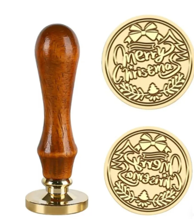 Сургучная печать с ручкой Merry Christmas