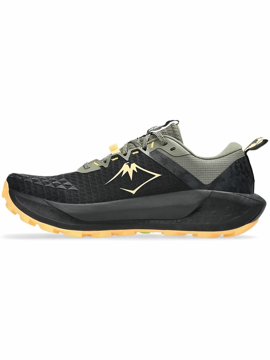 Кроссовки ASICS GEL-TRABUCO 13, полнота F, размер 11 US, черный/зеленый — фото 1