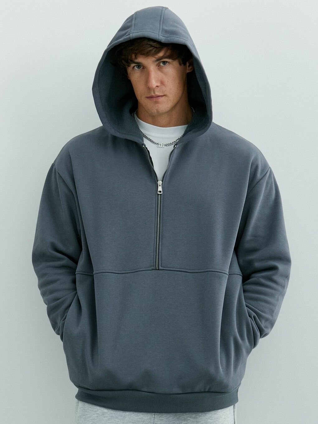 Толстовка спортивная TRUE BALANCE размер M  темно-серый темно-серый