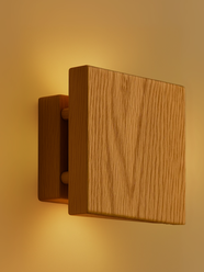 Светильник деревянный для бани в парилку теплостойкий, из натурального дуба, премиум качество, настенный