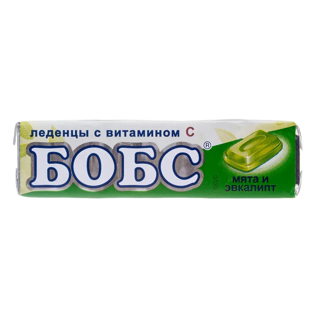 Леденцы Бобс от кашля мята с эвкалиптом 35 г 1 шт