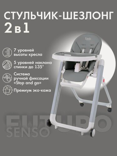 Изображение товара Стульчик для кормления Nuovita Futuro Senso Bianco (Grigio Scuro/Темно-серый)