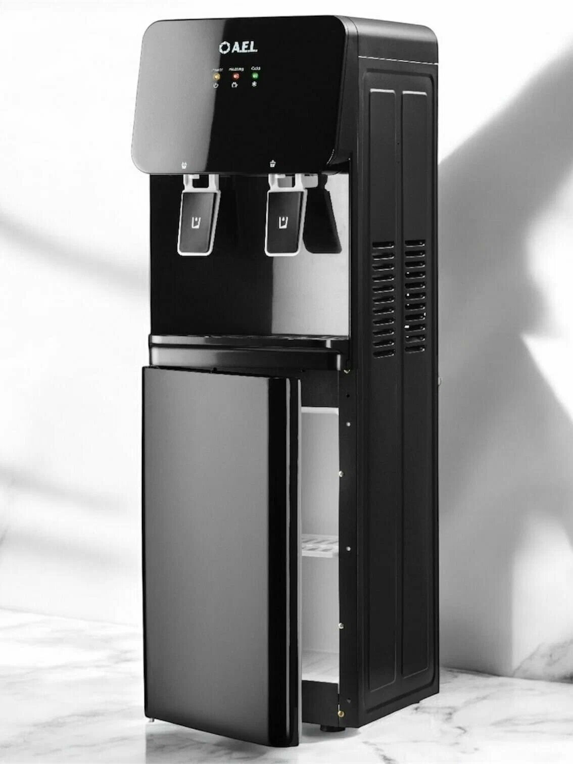 A.E.L. LD-85c full black Гарантия 12мес. Кулер с нагревом и электронным охлаждением шкафчик.