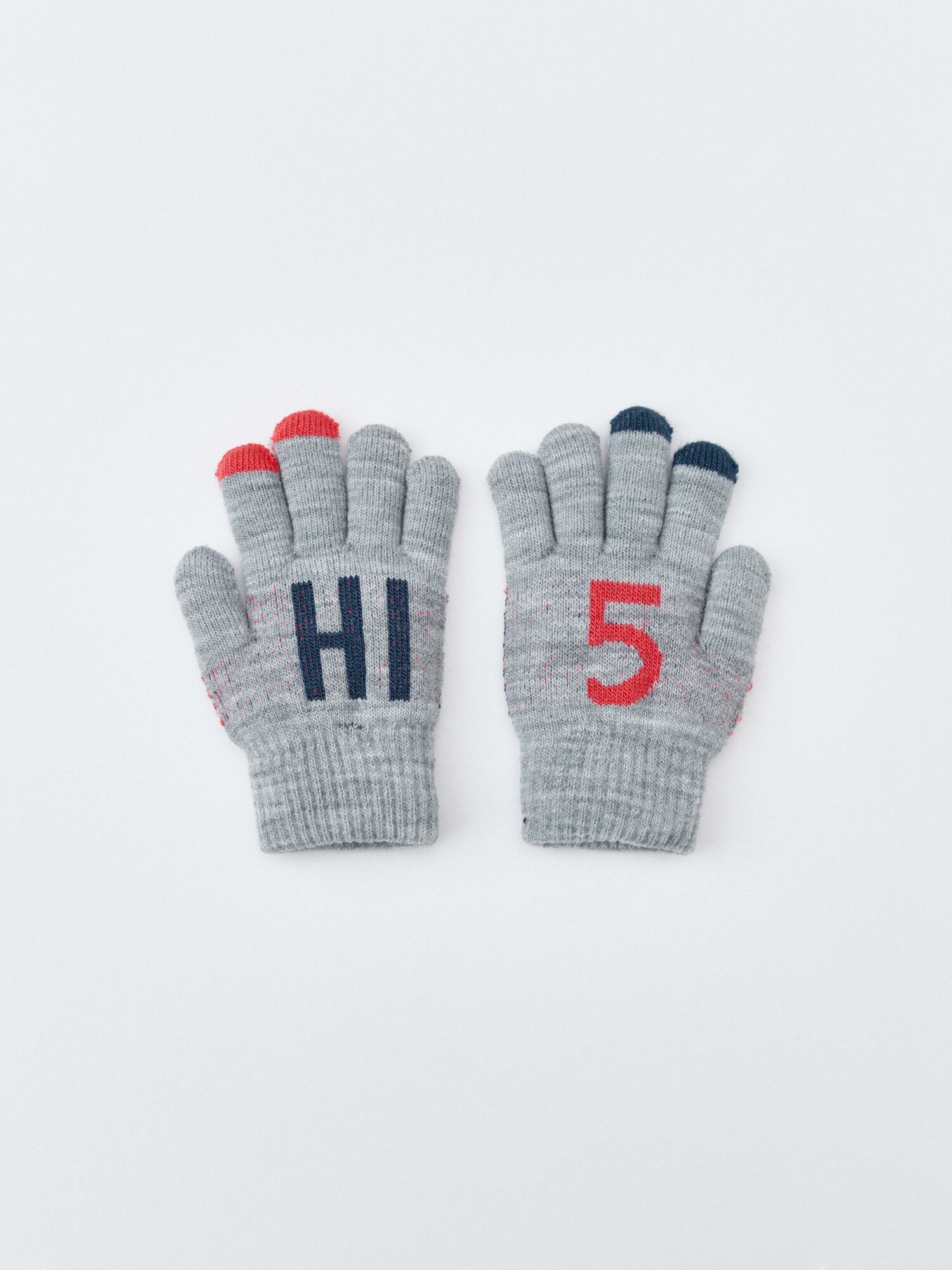 Перчатки Sela для мальчиков размер 3/4YEARS серый меланж