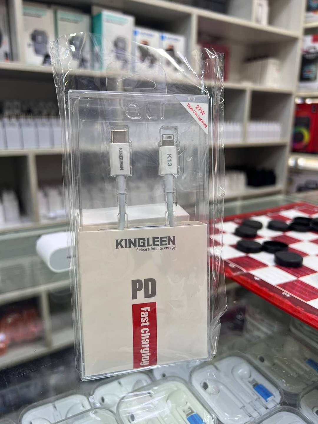 Кабель KINGLEEN K13 PD 27W, кабель USB KINGLEEN K-13 iPhone 5/iPad 4/iPad mini.
