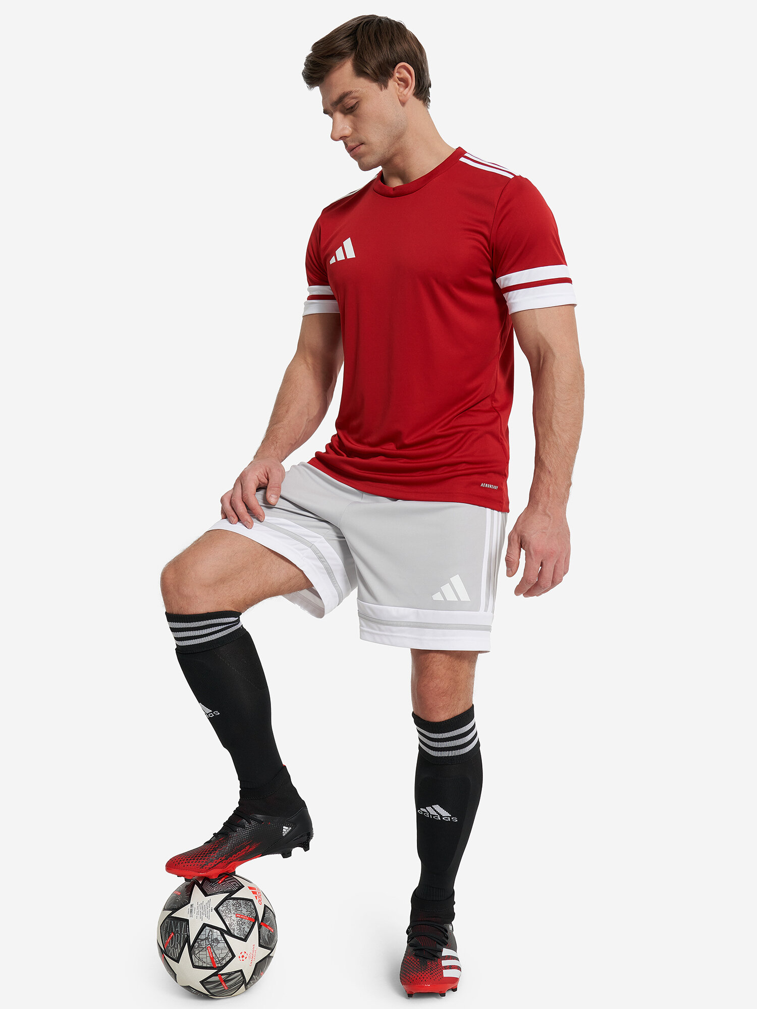 Футболка спортивная adidas, размер M, красный — фото 1