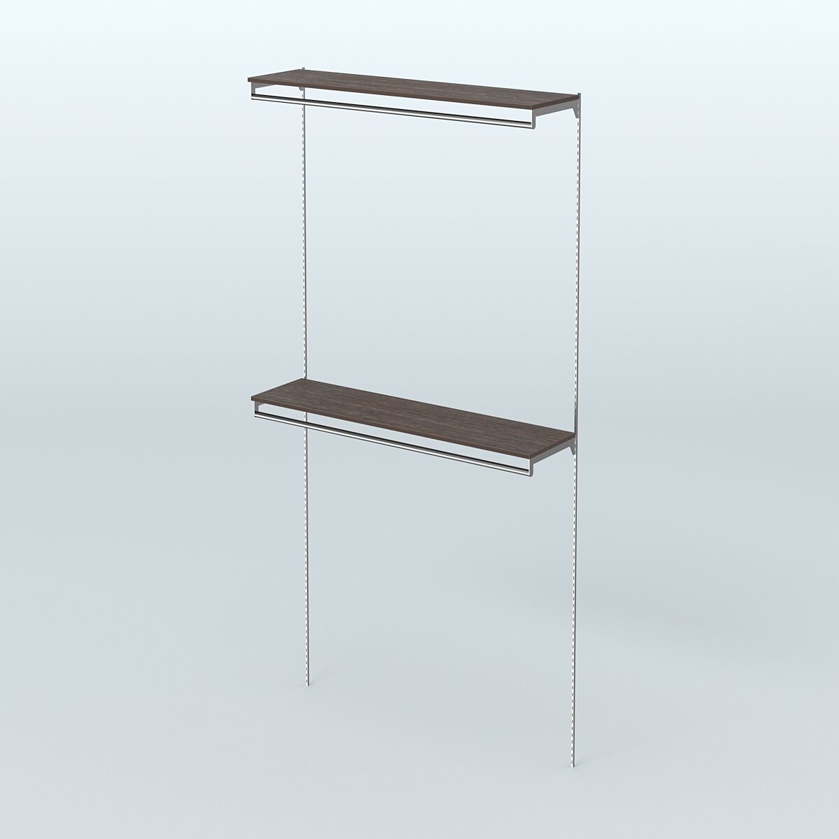 Модульная система Neo Fix №10 с двумя сборными поручнями и полками ДСП 16 мм (1200 мм) Дуб Венге