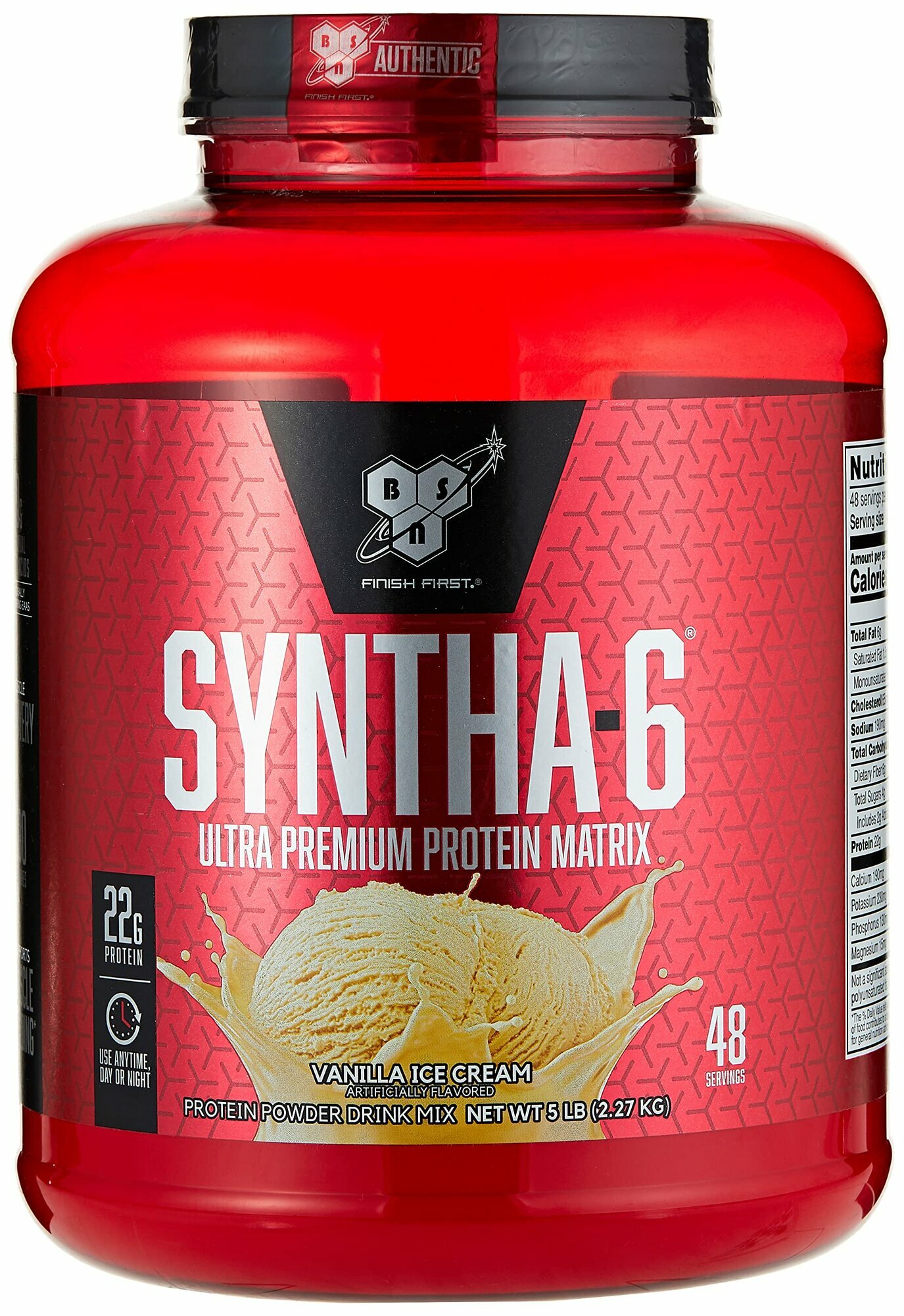 Многокомпонентный протеин BSN Syntha-6, со вкусом ванильное мороженое, 2.27 кг