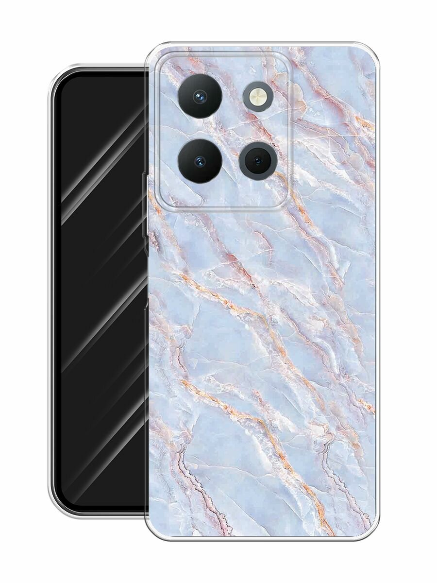 Чехол на Vivo Y36 4G / Виво Y36 4G с принтом "Сиреневый мрамор" — фото 1