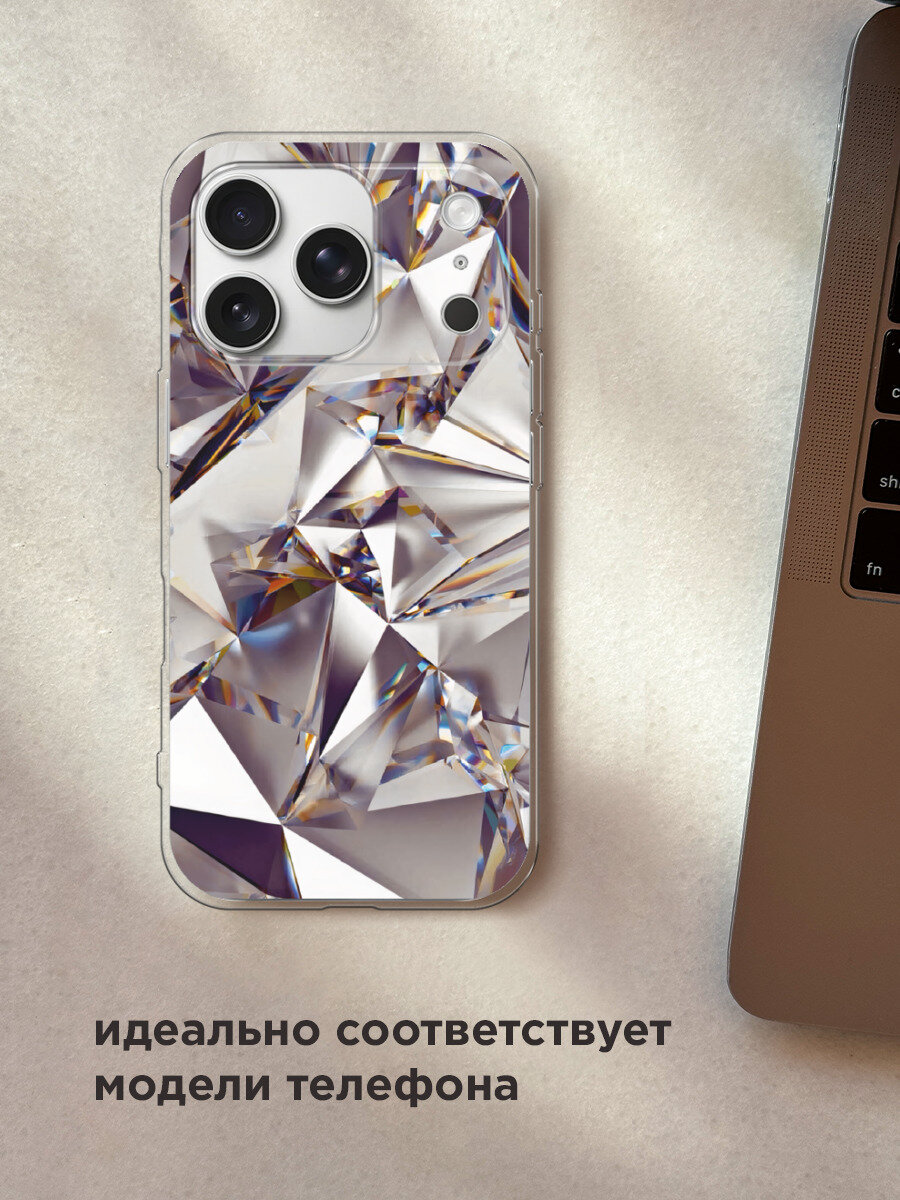 Чехол на Apple iPhone 17 Pro Max / Айфон 17 Про Макс с принтом Бриллианты — фото 1