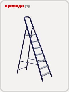 Изображение товара Стремянка стальная алюмет M 8407 7 ступеней профиль 40х20