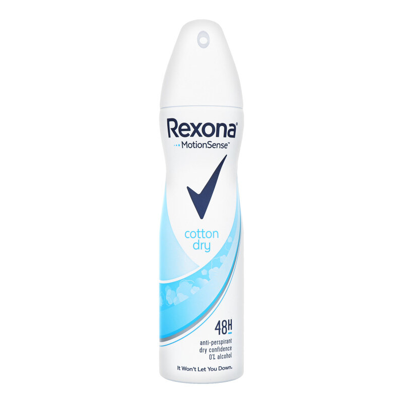 Дезодорант REXONA Cotton Dry, женский, спрей, антиперспирант, 150 мл — фото 1