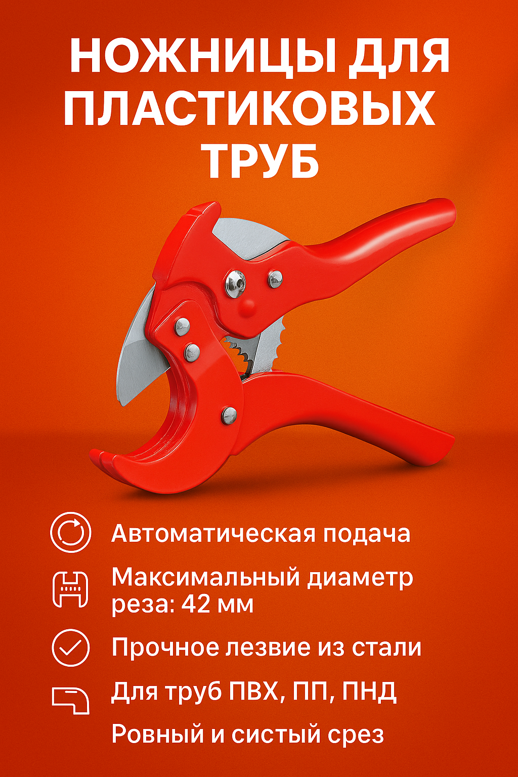 Ножницы для пластиковых и виниловых труб