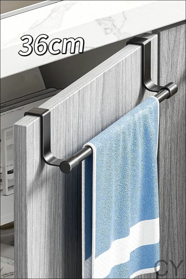 Держатель для полотенец подвесной черный нержавеющая сталь 36 см