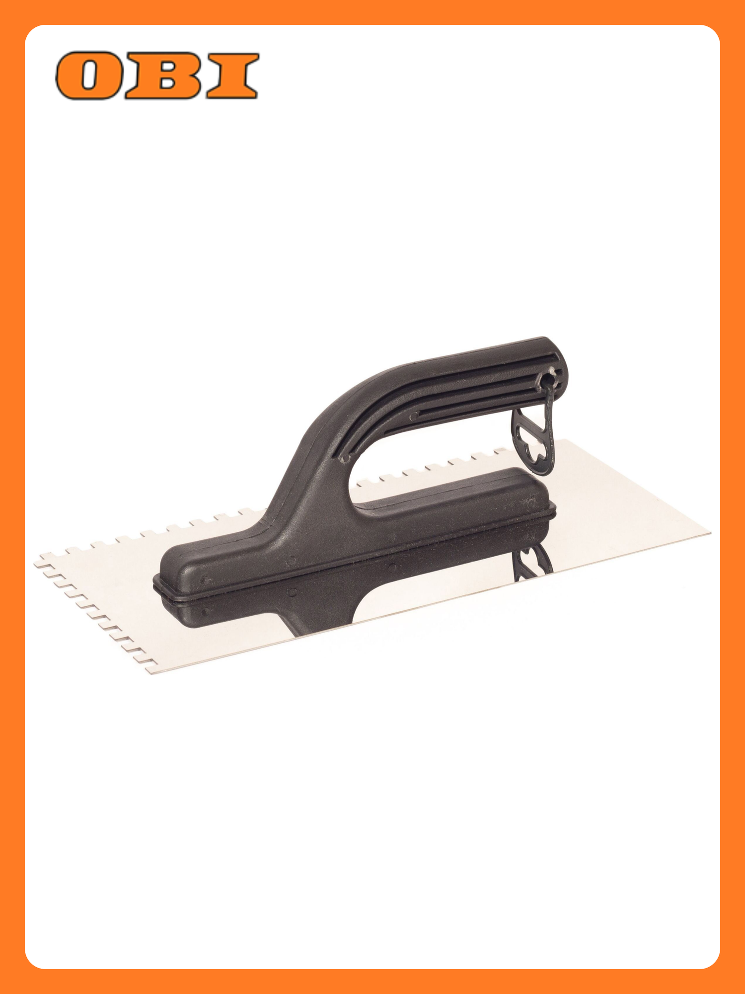 Кельма зубчатая Intek нержавеющая сталь пластиковая ручка 130x270х307 мм