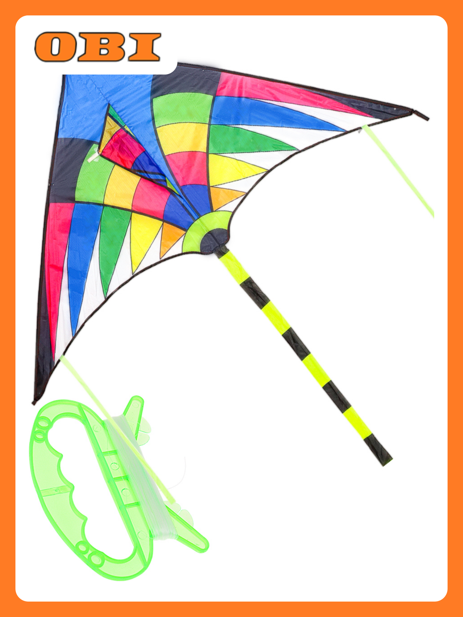 Игрушка Воздушный змей (змей 155*75см хвост 300см цвет микс в пакете)