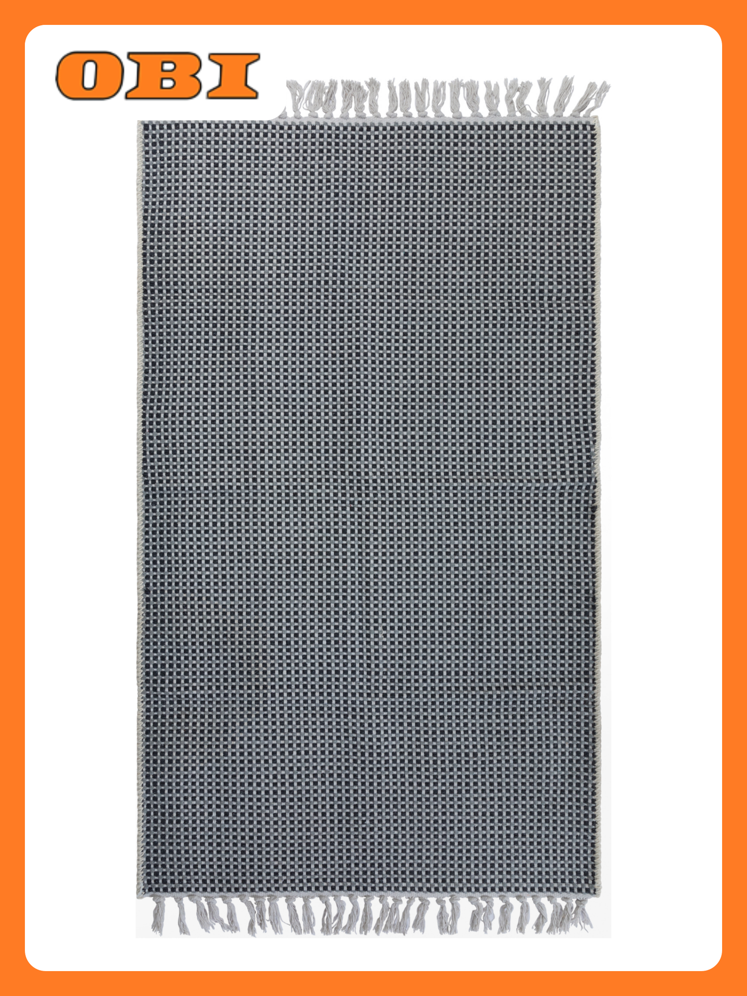 Ковер CAYER 0.8x1.5 м современный дизайн серый безворсовый