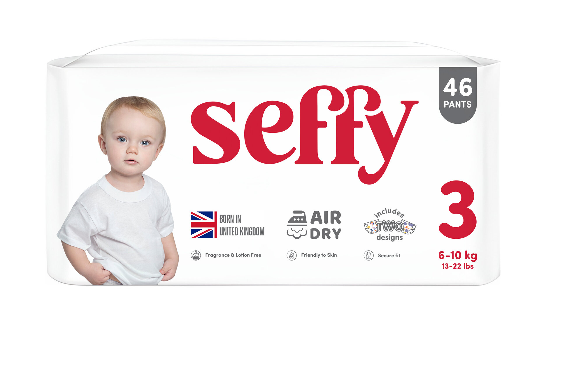 Подгузники-трусики SEFFY, размер 3, быстро впитывающие, гипоаллергенные