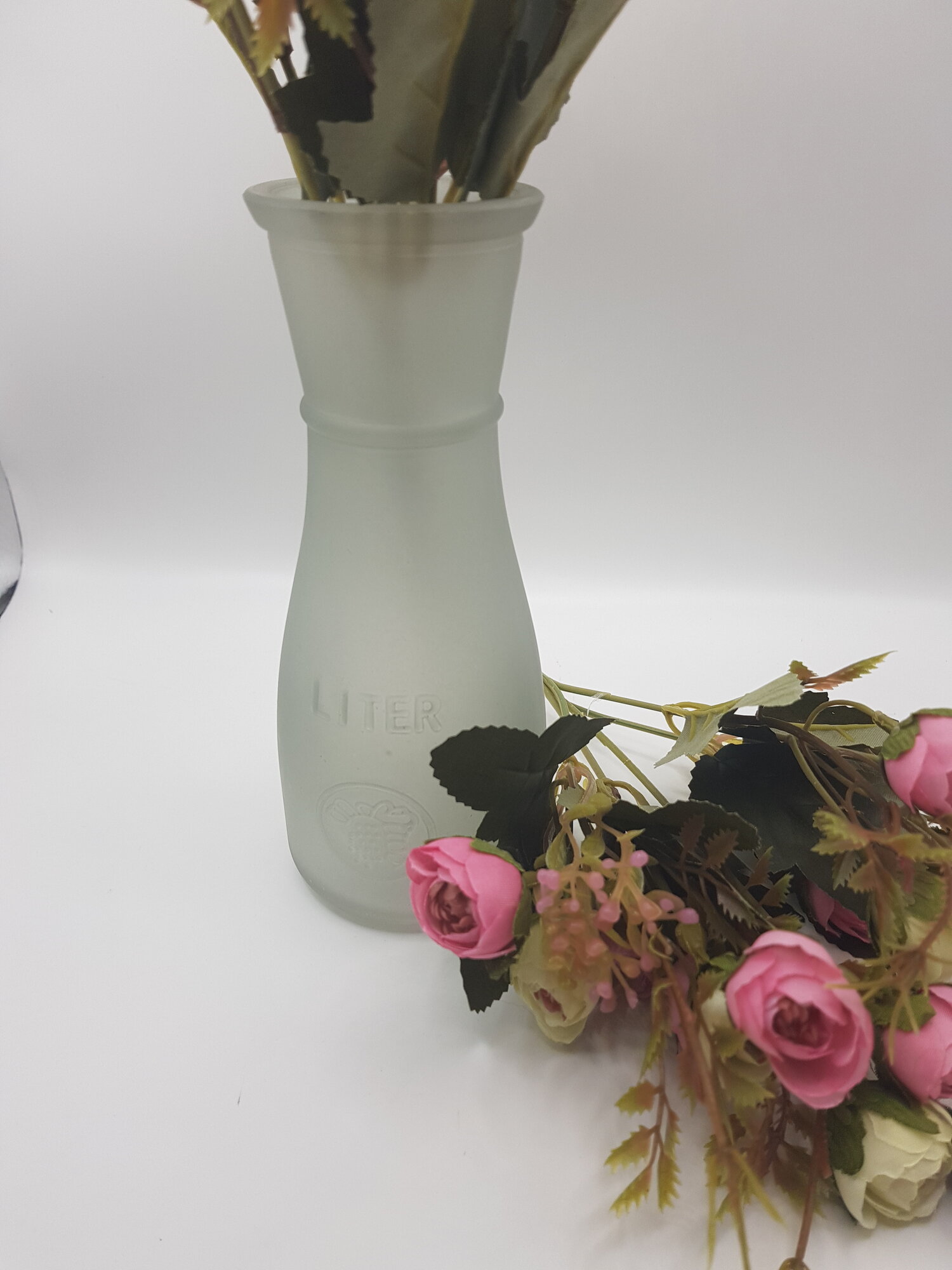 Ваза стеклянная светло-зелёная 7*175см 0620-03а