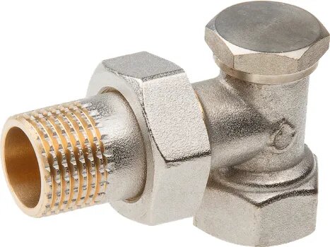 Кран вентильный для радиатора 1/2" с наружной резьбой угловой AV ENGINEERING (AVE396012) — фото 1
