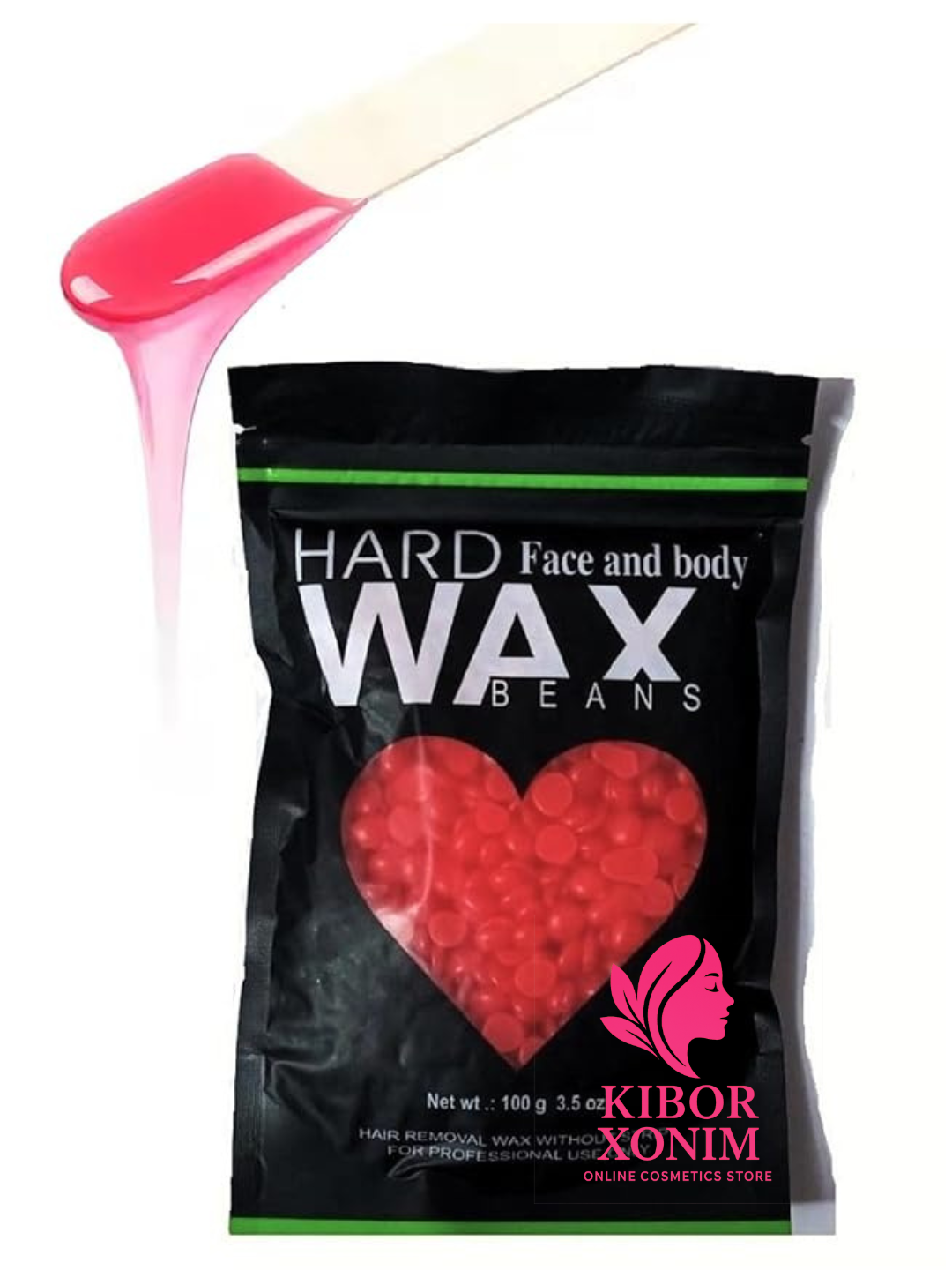 Воск для депиляции в гранулах HARD WAX BEANS, пленочный воск для эпиляции 100 грамм